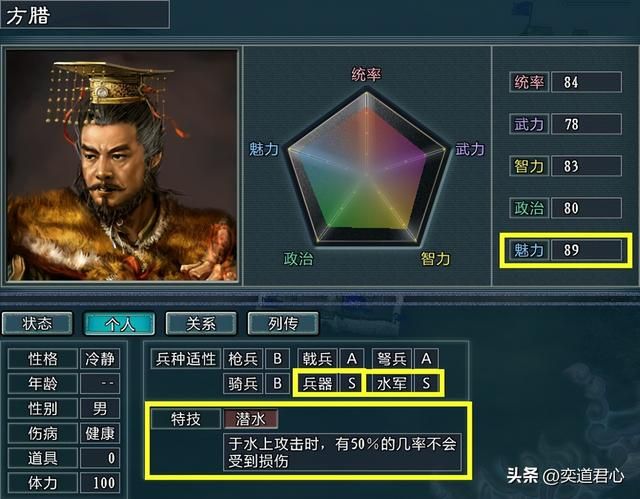 三国志11水浒MOD贼寇首领谁最强（六大贼寇头目属性对比排名）