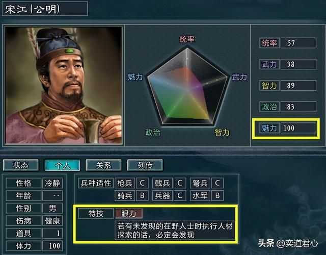 三国志11水浒MOD贼寇首领谁最强（六大贼寇头目属性对比排名）