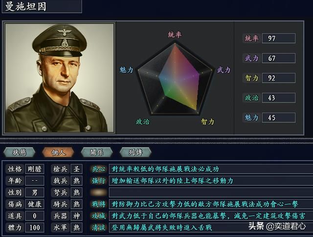 三国志11无尽的野望德国将领都有谁（德国核心七大将领一览）