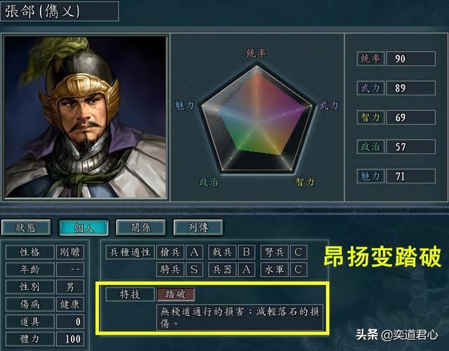 三国志11：盘点九个用编辑器修改特技后的搞笑武将