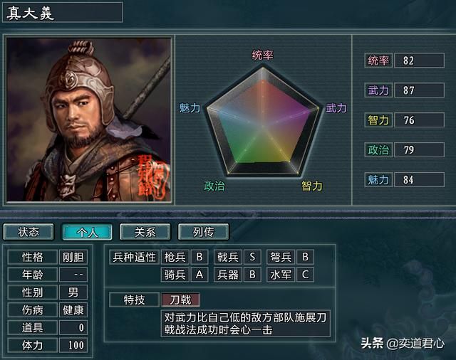 三国志11水浒雷将荡寇陈希真势力介绍（陈希真麾下九名核心将领一览）