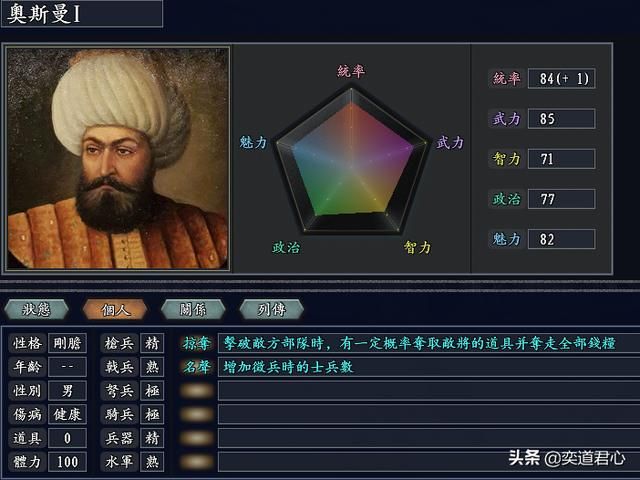 三国志11无尽的野望奥斯曼将领都有谁（奥斯曼核心八大将领一览）