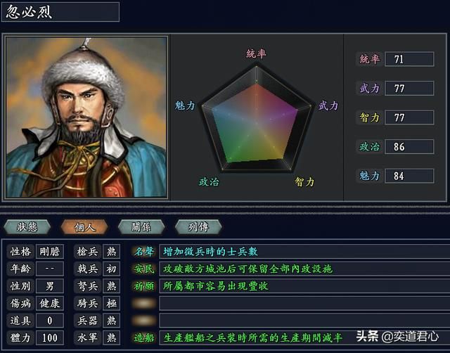 三国志11无尽的野望蒙古将领都有谁（蒙古核心十五大将领一览）