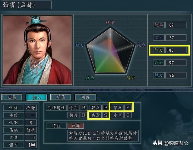 三国志11神算特技武将有哪些（各MOD九大神算武将盘点）