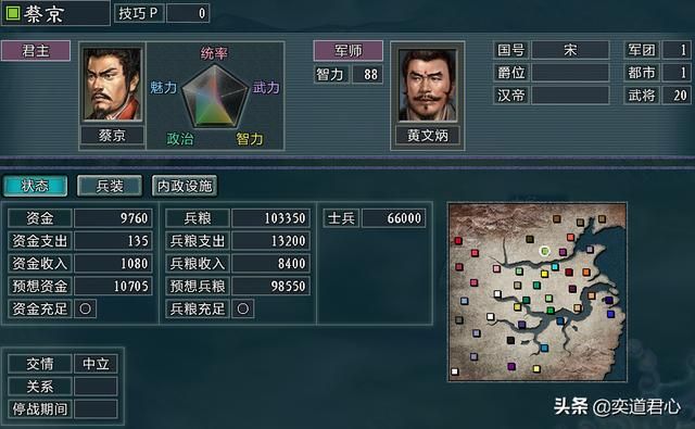 三国志11水浒鹿死谁手剧本介绍（朝廷五大势力武将城池一览）