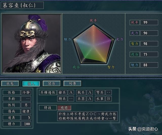 三国志11冉闵抗胡冉闵和慕容垂谁更厉害（冉闵和慕容垂属性对比）