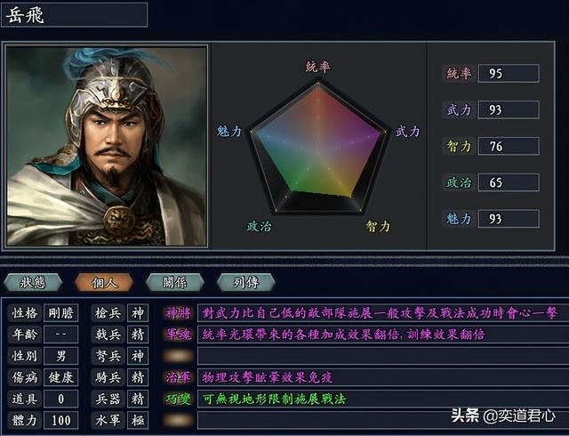 三国志11无尽的野望枪兵高手有哪些（十大枪帅特技武将排名一览）