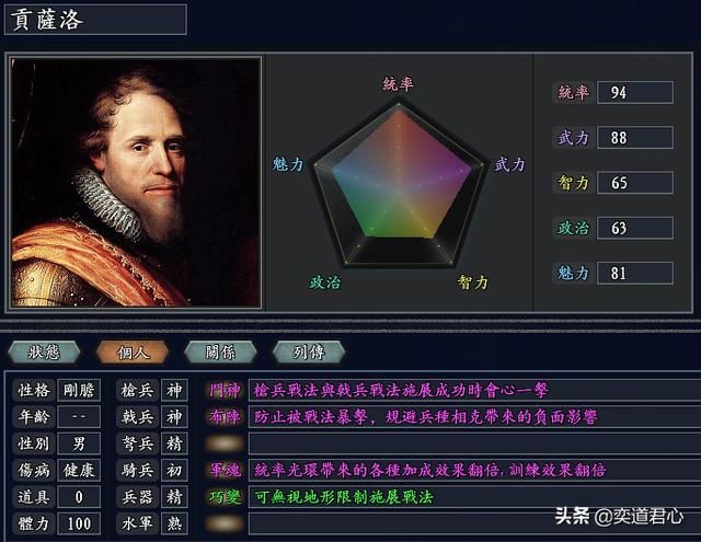 三国志11无尽的野望西班牙将领都有谁（西班牙核心五大将领一览）