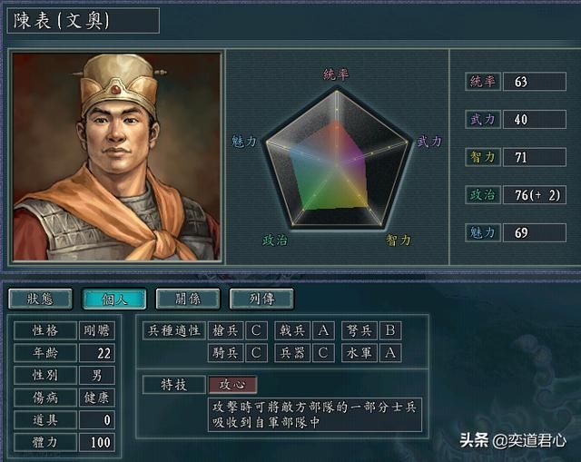 三国志11有哪些可以补充部队的武将（吕蒙和陈表特技效果说明）