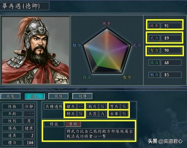 三国志11勇将特技武将有哪些（各MOD九大勇将武将盘点）