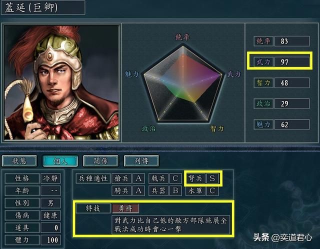 三国志11勇将特技武将有哪些（各MOD九大勇将武将盘点）