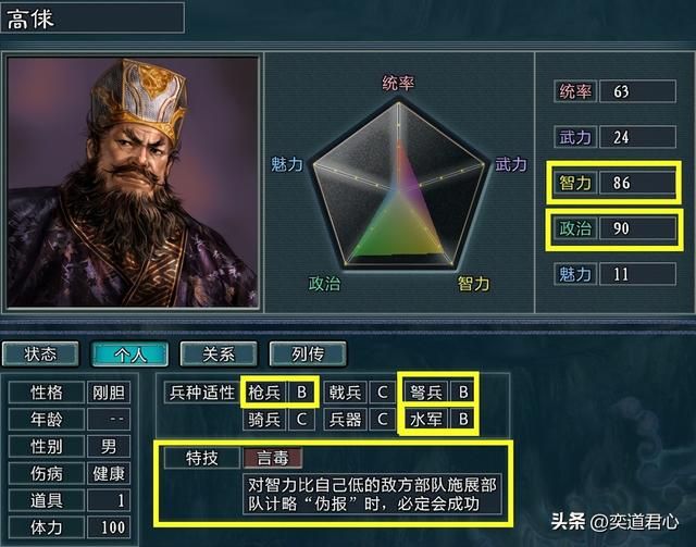 三国志11言毒特技武将有哪些（各MOD九大言毒武将盘点）