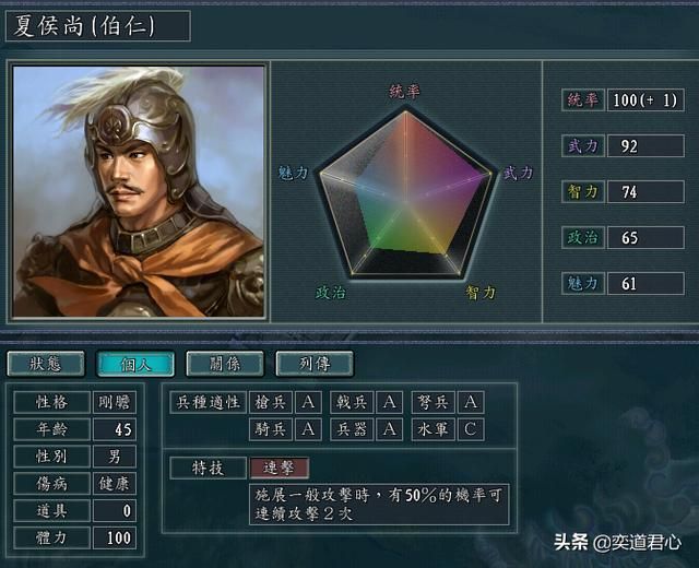 三国志11单属性最高的白板武将有谁（五个单属性最高的白板武将）