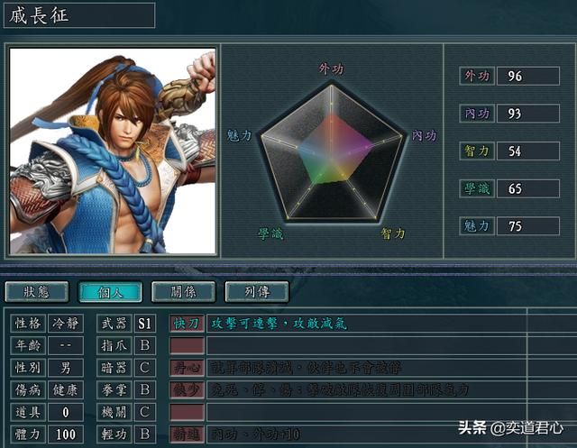 三国志11侠骨留香怒蛟帮势力介绍（怒蛟帮核心武将属性一览）