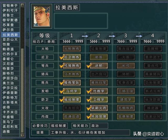 三国志11四海清一埃及介绍（埃及地域武将及军事情况介绍）