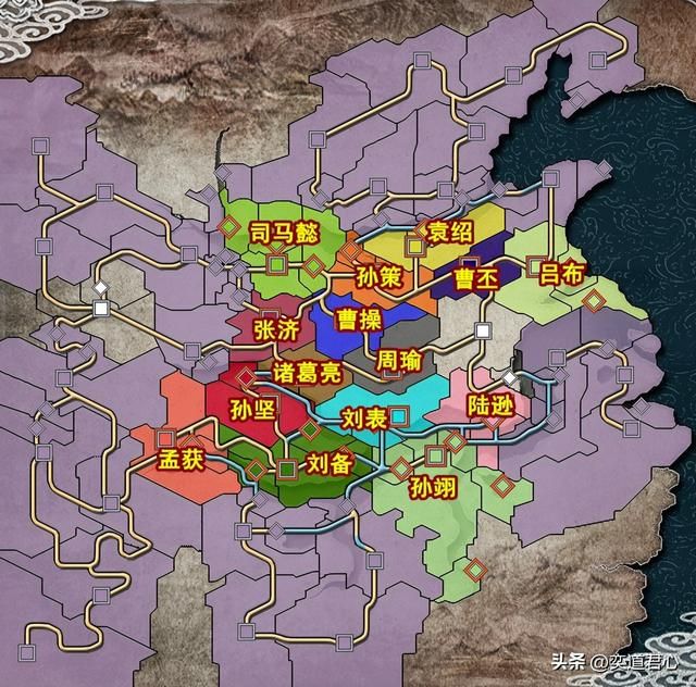 三国志11娇妻炫耀战剧本介绍（六大势力武将及地盘一览）
