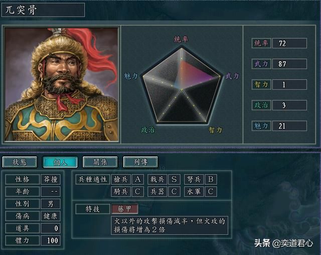 三国志11兀突骨和谁搭配最好（十组藤甲特技的完美配合组合）