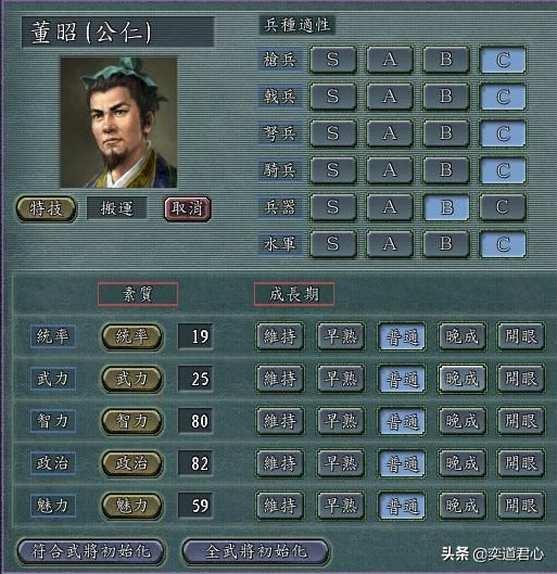 三国志11张杨手下能臣如何培养（张杨五将极限培养属性一览）