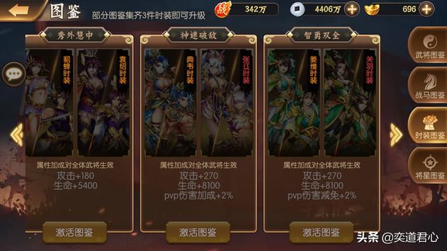骁将三国_这些套装都能点亮什么战斗技能？