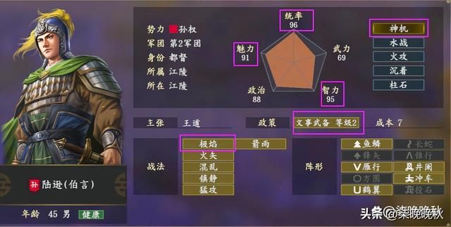 三国志系列1-14代，东吴的擎天柱陆逊有哪些变化？