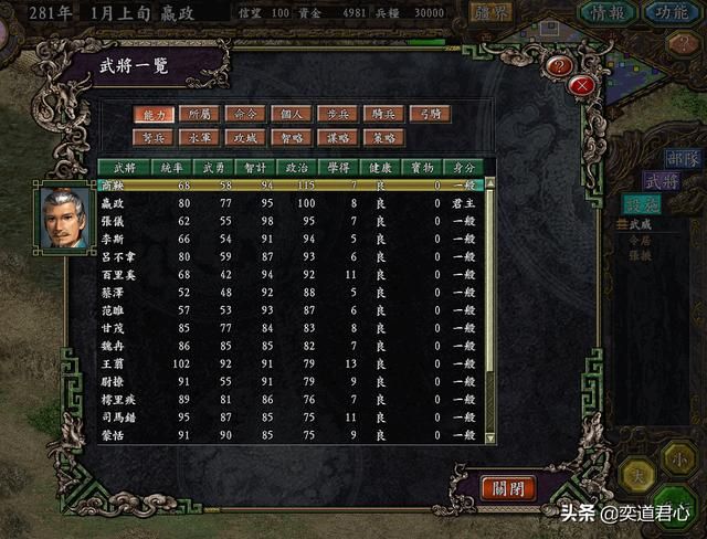 三国志9_大秦的核心骨干图鉴解析