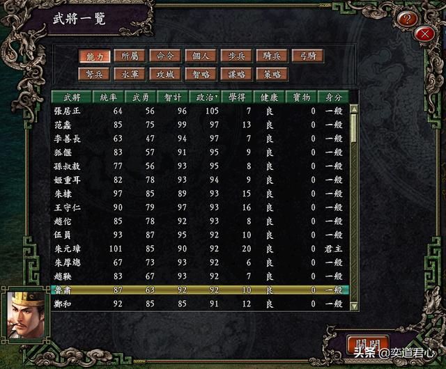 三国志9大明王朝_朱元璋阵营的头部梯队经历了怎样的换血？
