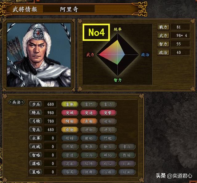 三国志9水浒篇_辽国五大高手实力盘点