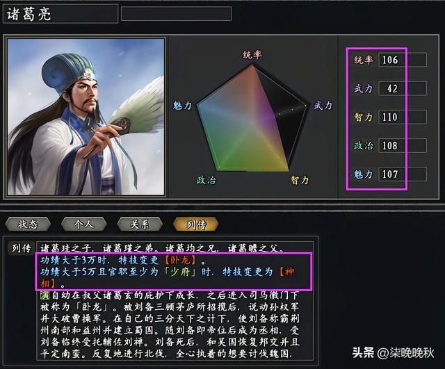 韩版三国志11_诸葛亮的属性和特技全介绍