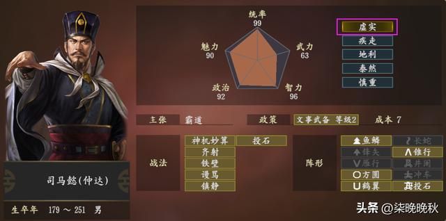 三国志14_（虚实，一心，勇将，远矢，奏乐）五大个性分析