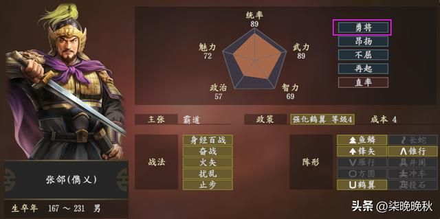 三国志14_（虚实，一心，勇将，远矢，奏乐）五大个性分析