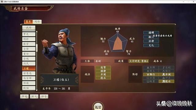 三国志14_个性介绍，捕缚和辅佐比金色的都要好用