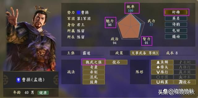 《三国志14》拥有最强战法的魏武帝曹操，到底厉害在哪？