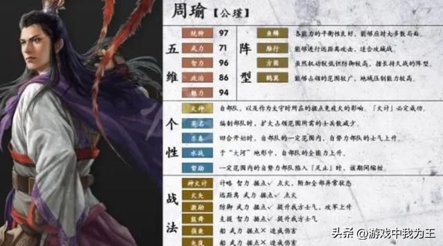 三国志：诸葛亮在技能上完爆周瑜，武力值上的碾压毫无意义
