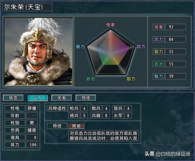 三国志11血色衣冠中原本很强但是在双高模式下却很鸡肋的特技