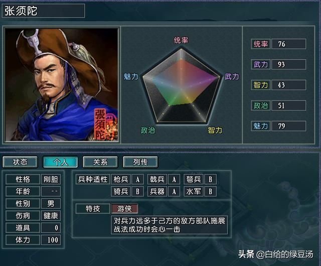 三国志11血色衣冠中原本很强但是在双高模式下却很鸡肋的特技