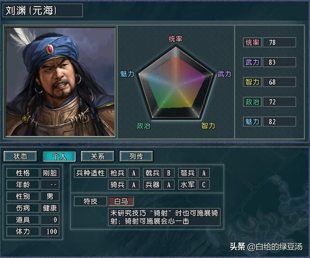 三国志11血色衣冠中原本很强但是在双高模式下却很鸡肋的特技