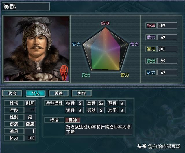 三国志11：血色衣冠5.0中各项武将和特技冷知识