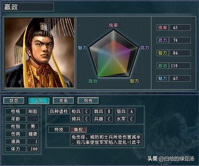 三国志11问鼎中原：正统王朝实力大盘点（上）