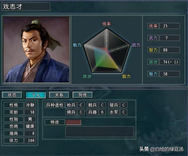 三国志11：武将风华、文官落寞，十大令人惋惜文官