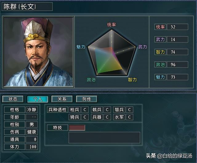 三国志11：武将风华、文官落寞，十大令人惋惜文官