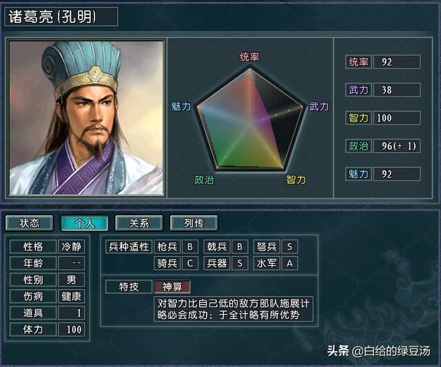 三国志11：增加武将的五维属性、兵种适性经验的方法详解