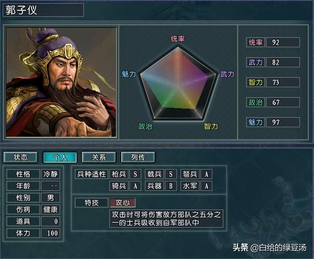 三国志11：耳熟能详却在游戏中容易被忽略的高魅力武将！逐鹿）