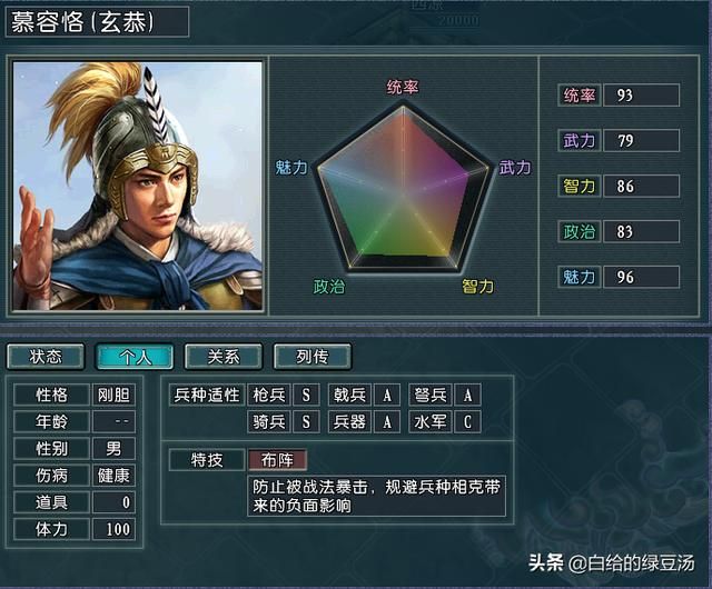 三国志11：耳熟能详却在游戏中容易被忽略的高魅力武将！逐鹿）