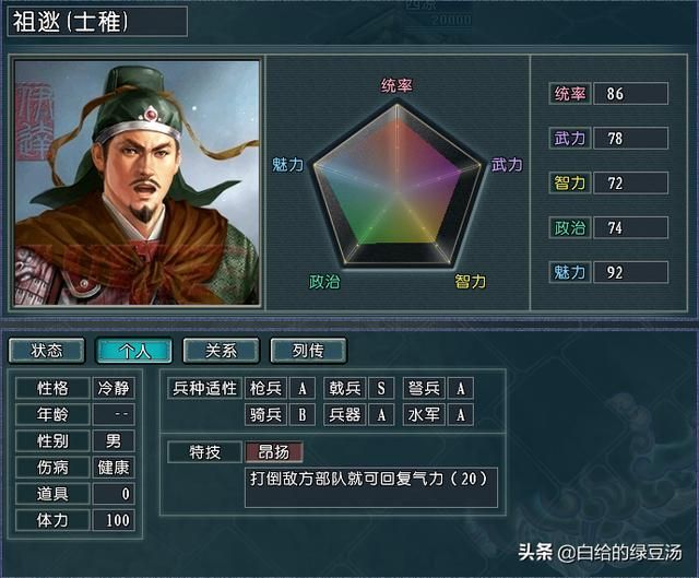 三国志11：耳熟能详却在游戏中容易被忽略的高魅力武将！逐鹿）