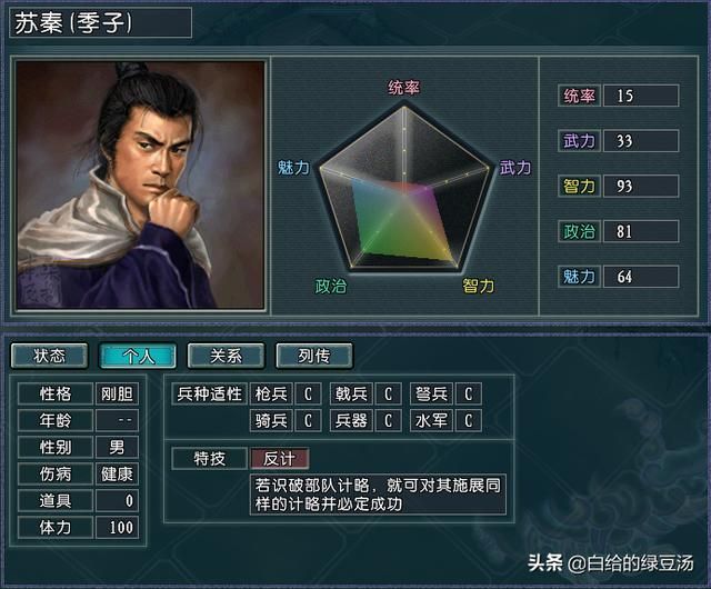 美中不足 三国志11血色衣冠：强力特技尴尬的小缺点
