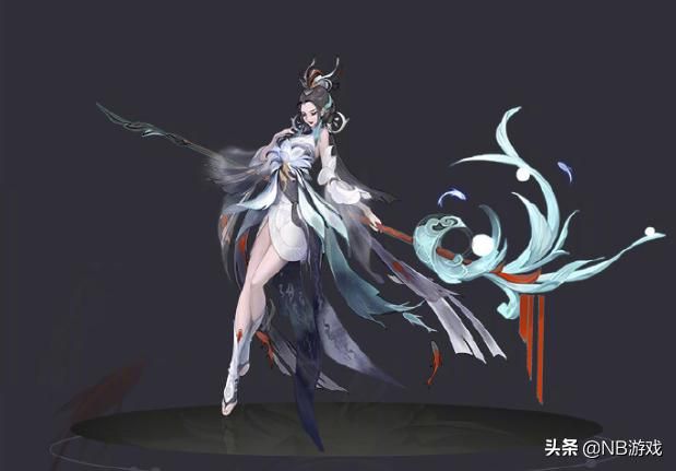 古风神女白鹤梁技能特效，水墨丹青传承场景