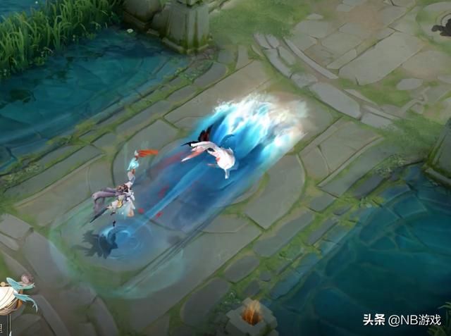 古风神女白鹤梁技能特效，水墨丹青传承场景