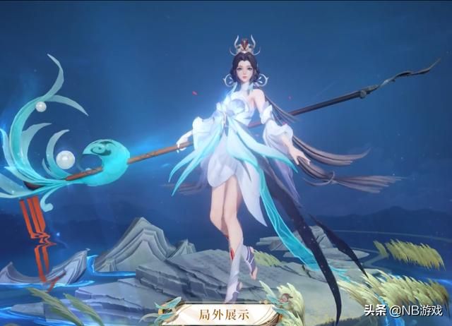 古风神女白鹤梁技能特效，水墨丹青传承场景