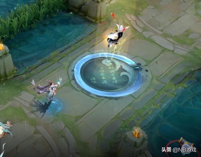 古风神女白鹤梁技能特效，水墨丹青传承场景