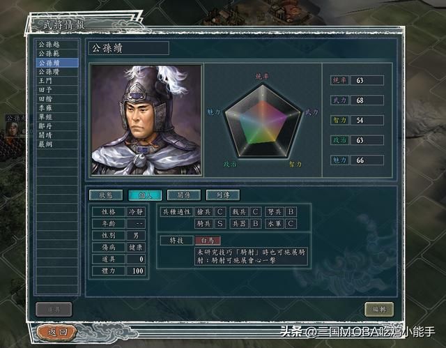三国志11：武将独特价值，属性能力不容小觑